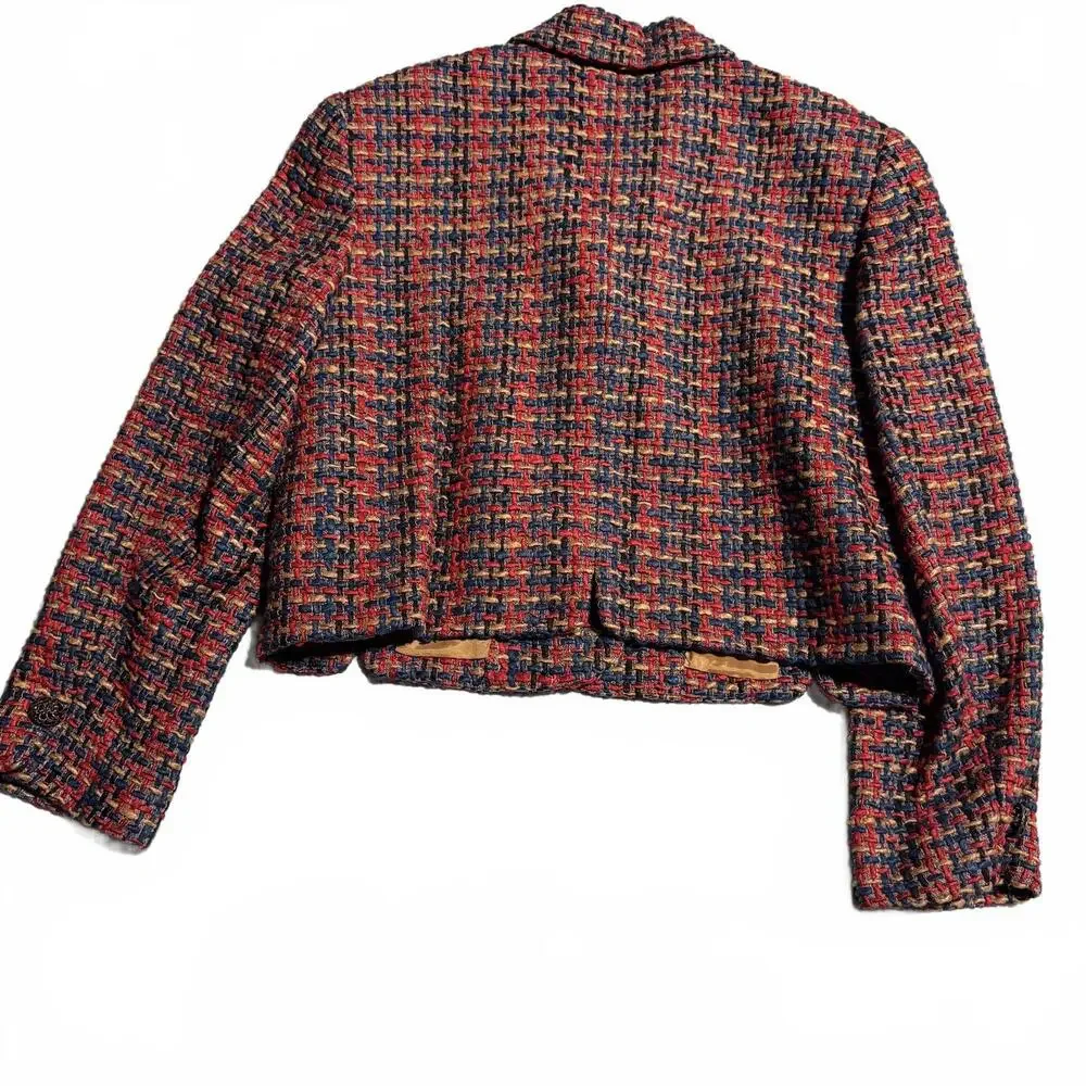 Doncaster Women's Cropped Tweed Blazer Jacket - Picture 4 of 4